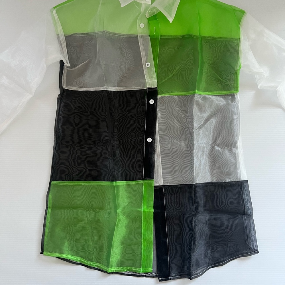 Transparent Jacket Mesh See Through Shirts Coat